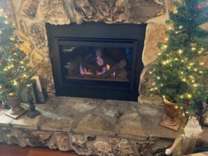 fireplace inlay in stone